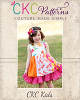 Mia's Reverse Knot Twirly Dress Sizes NB to Size 8 Kids and Dolls PDF Pattern