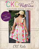 Drew’s Open Back Top, Dress & Maxi Sizes NB to 14 Kids PDF Sewing Pattern