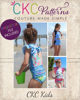 Cher's Color-Blocked Swimsuit Sizes 2T to 14 Kids PDF Sewing Pattern