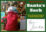 Countdown to the 12 Days of Christmas:  Santa's Sack Pattern and Embroidery File