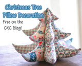 Countdown to the 12 Days of Christmas:  Christmas Tree Pillow Decoration