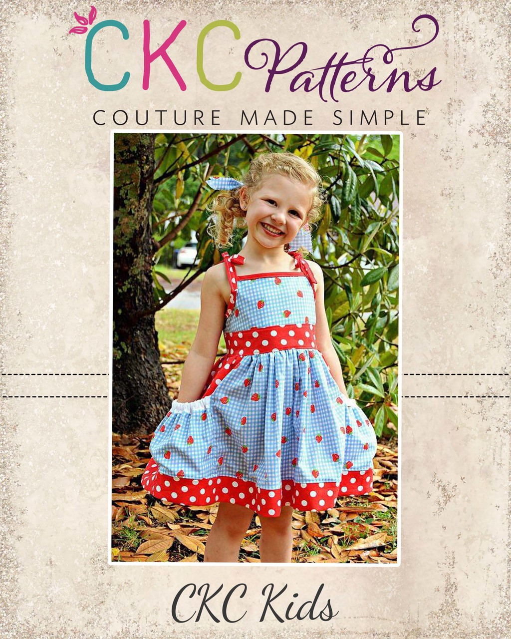 Polly’s Pretty Pocket Dress Sizes NB to 14 Kids and Dolls PDF Pattern