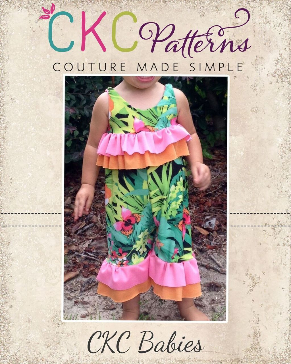 Sarah's Romper Sizes NB to 18/24m Babies PDF Pattern