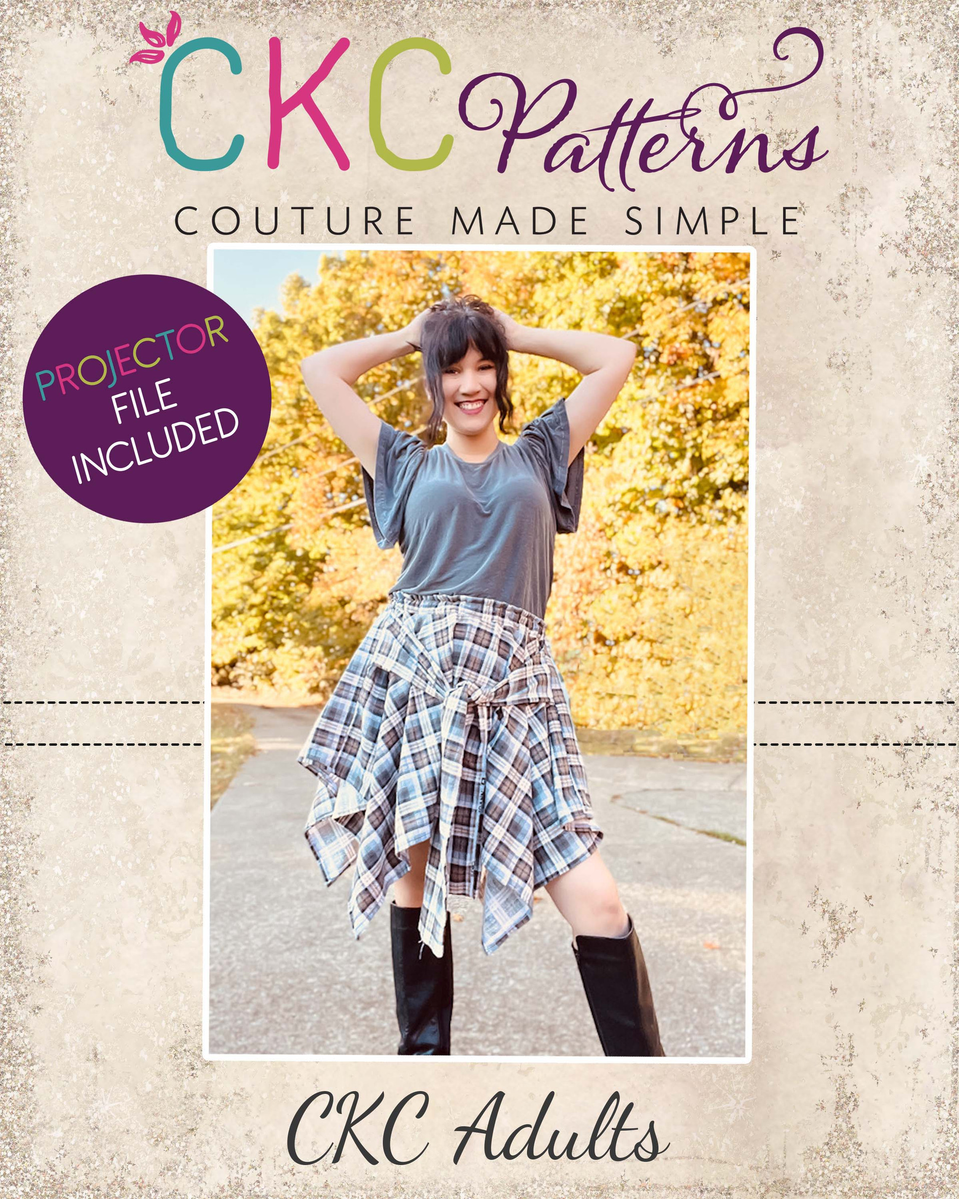 Foster’s Adult Flannel Skirt Sizes XXS to 3X Adults PDF Pattern