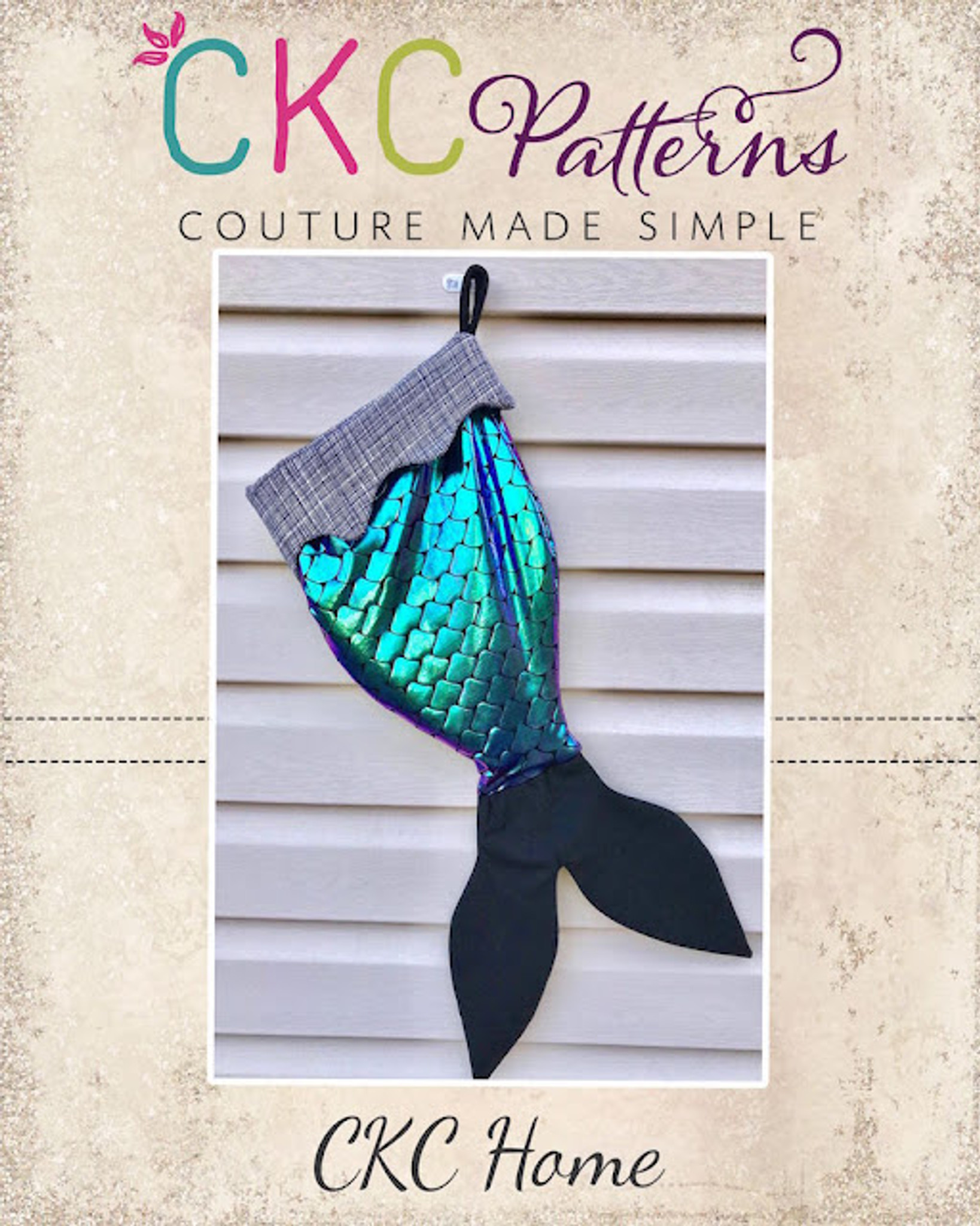 Countdown to the 12 Days of Christmas:  Mermaid Tail Stocking