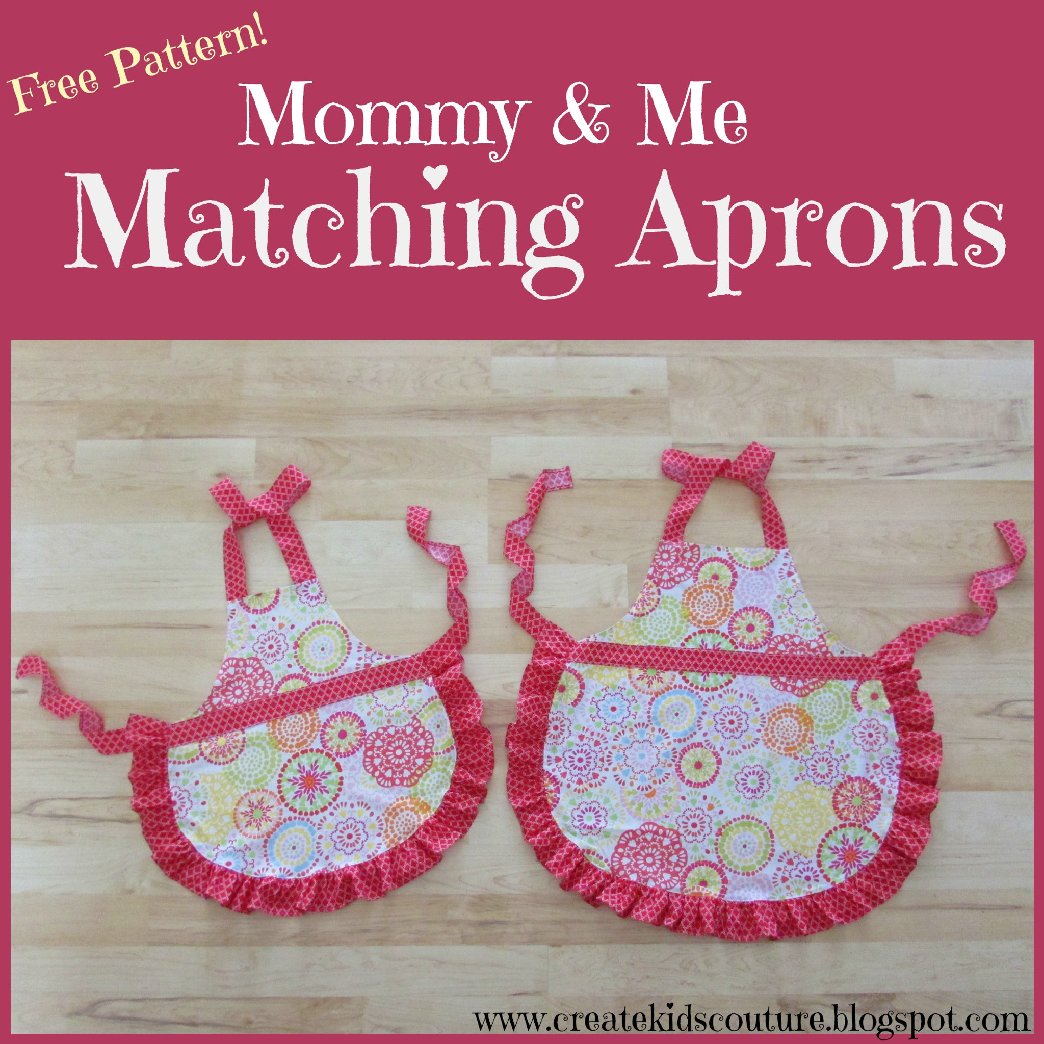 Countdown to the 12 Days of Christmas:  Mommy and Me Matching Aprons