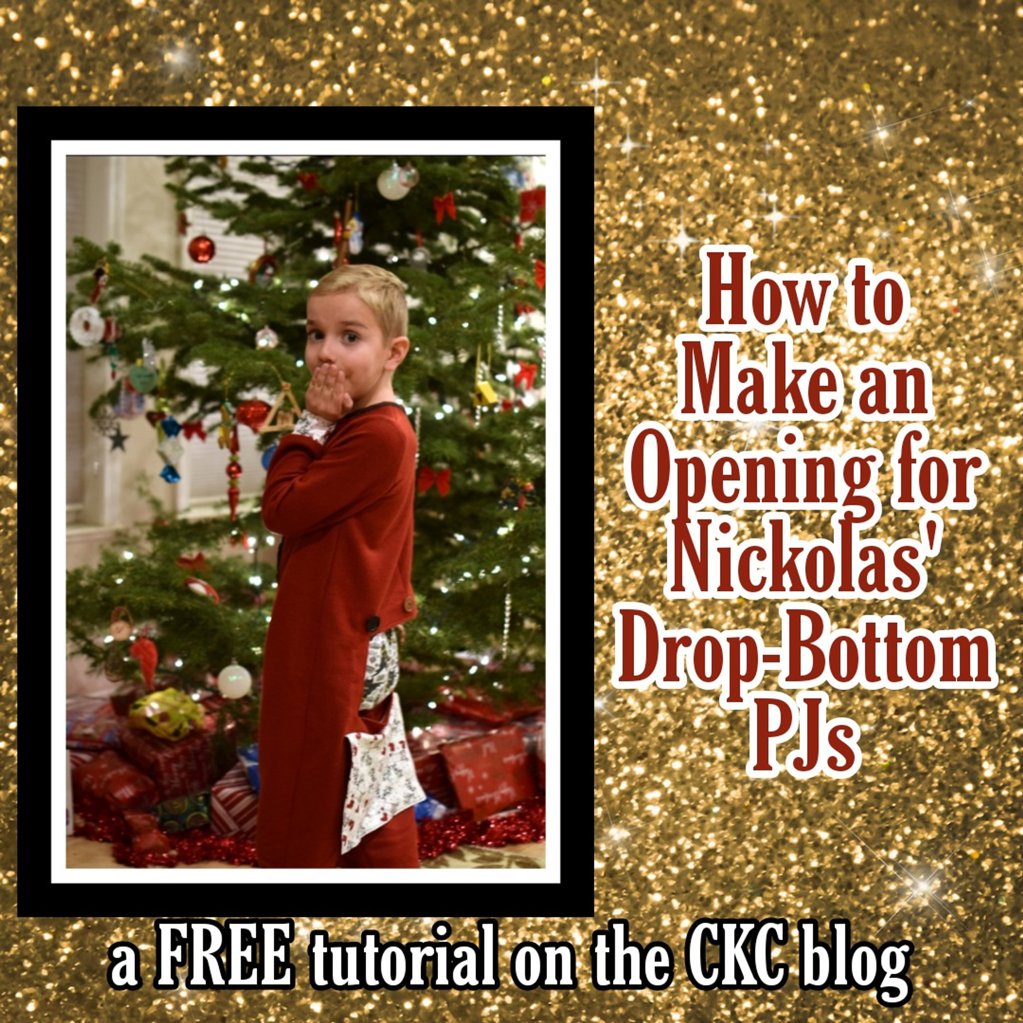 How to Make an Opening for Nickolas' Drop-Bottom PJs