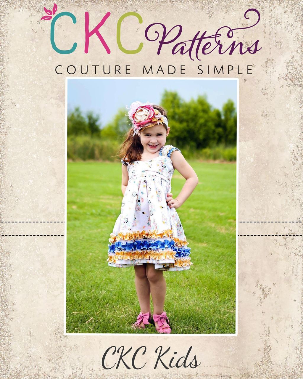 Rosabella s Ruffle Neck Dress Sizes NB to 14 Kids PDF Pattern