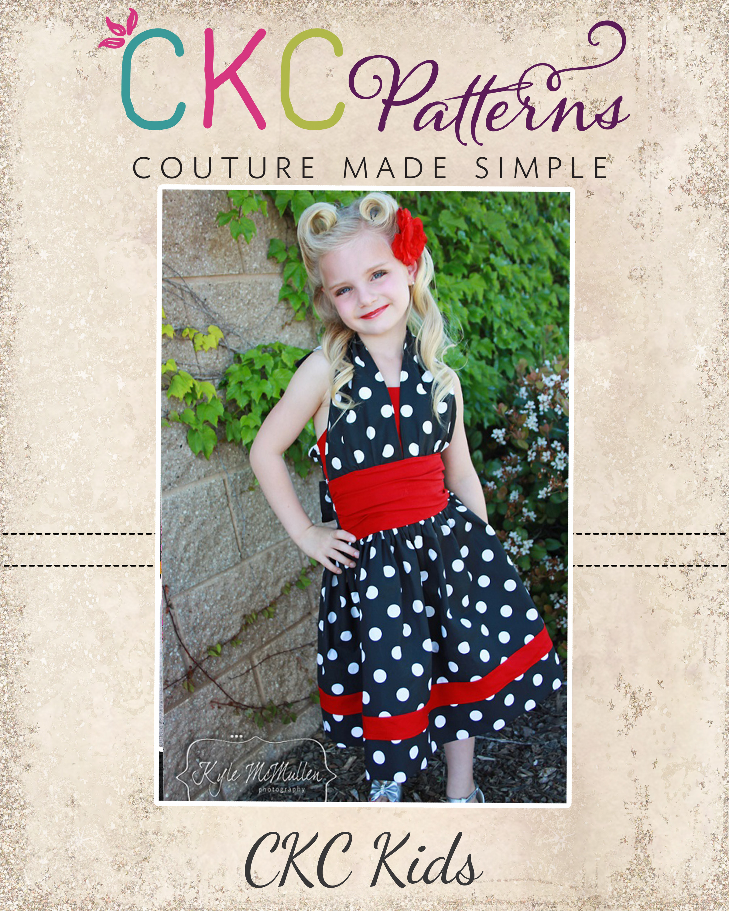 Lexie's Retro Halter Dress Sizes 6/12m to 15/16 Kids PDF Pattern
