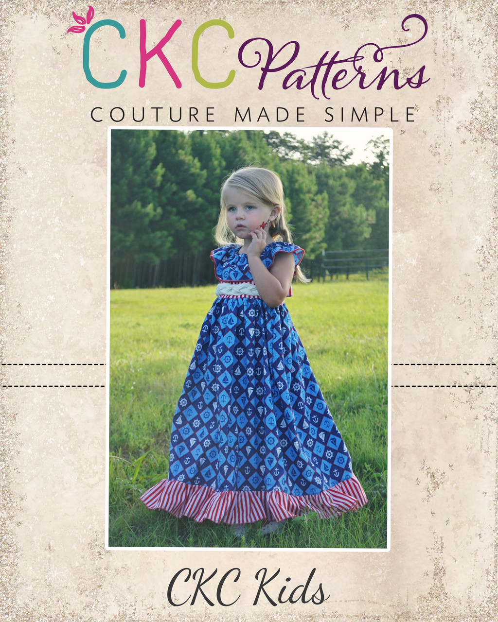 Adelaide's Ruffle Neck Top, Dress & Maxi Sizes 6/12m to 8 Girls PDF Pattern