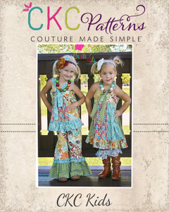 Grace's Twirly Center Knot Dress and Top Sizes 6/12m to 8 Kids and Dolls PDF Pattern