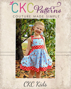 Polly’s Pretty Pocket Dress Sizes NB to 14 Kids and Dolls PDF Pattern 