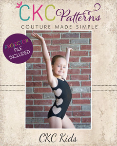 April’s XOXO Leotard Sizes 2T to 14 Kids PDF Pattern