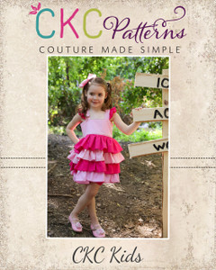 Isadora’s Open Back Dress-up Top and Dress Sizes NB to 14 Kids and Dolls PDF Pattern