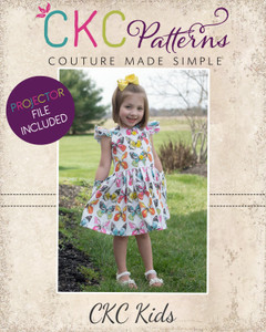 Grayson's Button Front School Girl Dress Sizes 2T to 14 Kids PDF Pattern