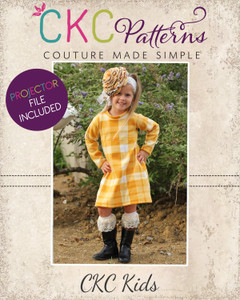 Carsyn's Fleece and Knit Back Pleat Dress Sizes 2T to 14 Kids PDF Pattern Carsyn's Fleece and Knit Back Pleat Dress Sizes 2T to 14 Kids PDF Pattern