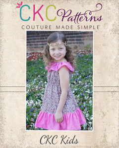 Rose's Ruffle Neck Dress Sizes 6/12m to 8 Kids and Dolls PDF Pattern Rose's Ruffle Neck Dress Sizes 6/12m to 8 Kids and Dolls PDF Pattern