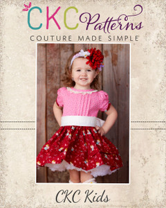 Frances’ Pleated Dress Sizes NB to 8 Kids PDF Pattern