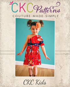 Winlee's One Shoulder Dress Sizes 2T to 14 Kids PDF Pattern Winlee's One Shoulder Dress Sizes 2T to 14 Kids PDF Pattern
