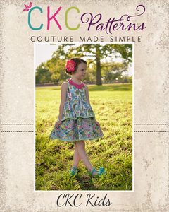 Daisy’s Petal Collar Dress, Top & Romper Sizes NB to 14 Kids and Doll PDF Pattern