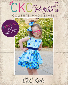 Lillian’s Little Split Skirt Dress Sizes 2T to 14 Kids PDF Pattern