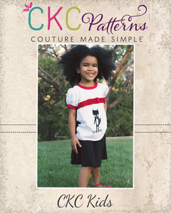 Panelyn’s Ruched Ringer T-Shirt and Circle Skort Sizes 2T to 14 Kids PDF Pattern