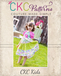 Trinity's Tiered Twirly Dress Sizes 6/12m to 8 Kids and Dolls PDF Pattern