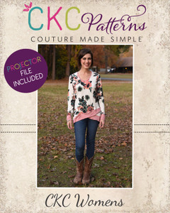 Hollis' Crossover Hem Top Sizes XXS to 3X Adults PDF Pattern