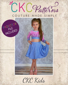 Duchess's Knit Circle Skirt Sizes 2T to 14 Kids PDF Pattern Duchess's Knit Circle Skirt Sizes 2T to 14 Kids PDF Pattern