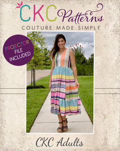 Mavis' Tiered Dress Sizes XXS to 3X Adults PDF Pattern