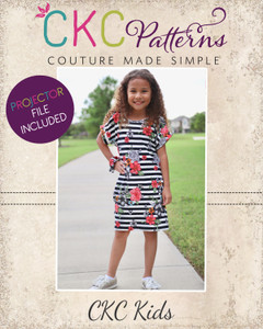 Dana's Dolman Top, Dress, and Maxi Sizes 2T to 14 Kids PDF Pattern