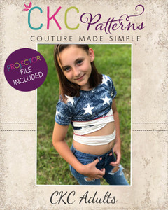Kenya's Wrap Crop Top Sizes 2T to 14 Kids PDF Pattern Kenya's Wrap Crop Top Sizes 2T to 14 Kids PDF Pattern