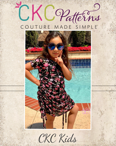 Romania's Ruched Top and Dress Sizes 2T to 14 Kids PDF Pattern