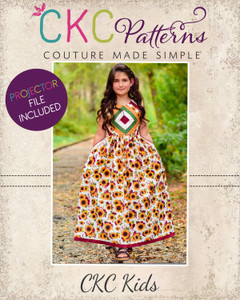 Bea's Quilt Block Dress and Maxi Sizes NB to 14 Kids PDF Pattern