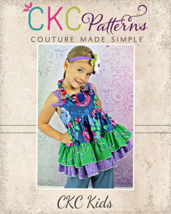 Kadence's Knot Top and Dress Sizes NB to 8 Kids and Dolls PDF Pattern