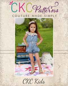 Whitney's Ruffle Neck Romper Sizes NB to 8 Kids and Dolls PDF Pattern Whitney's Ruffle Neck Romper Sizes NB to 8 Kids and Dolls PDF Pattern