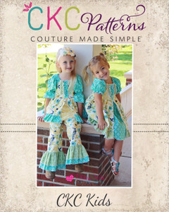 Caroline's Princess Peasant Top & Dress Size NB to 8 Kids PDF Pattern
