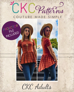 Aleya's Pointed High-Low Dress and Top Sizes XXS to 3X Adults PDF Pattern