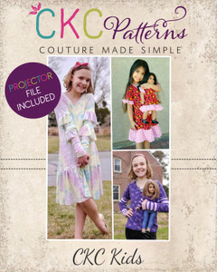 Rome's Ruffled Top, Tunic, and Dress Sizes 2T to 14 Kids and Dolls PDF Pattern