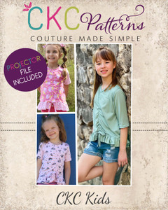 Aurelia's Top & Pouch  Sizes 2T to 14 Kids PDF Pattern