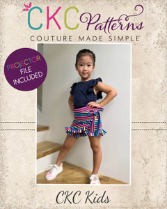 Wale's Wrap Skort Sizes 2T to 14 Kids PDF Pattern Wale's Wrap Skort Sizes 2T to 14 Kids PDF Pattern