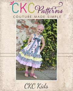 Keeley's Ruffled Bow Dress Sizes 6/12m to 8 Kids and Dolls PDF Pattern Keeley's Ruffled Bow Dress Sizes 6/12m to 8 Kids and Dolls PDF Pattern