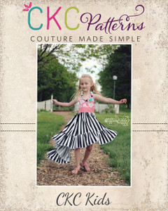 Hope's Hi-Low Dress Sizes 6/12m to 15/16 Kids and Dolls PDF Pattern