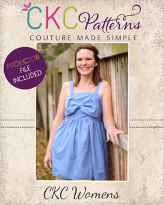 Hattie's Simple Bow Top, Dress, and Maxi Sizes XS to XL Adults PDF Pattern