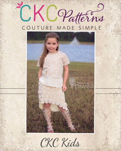 Neve’s Crop Top T‐Shirt Sizes 6/12m to 15/16 Kids and Dolls PDF Pattern