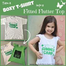 Turning a Boxy Tee into a Flutter Sleeve Top Turning a Boxy Tee into a Flutter Sleeve Top