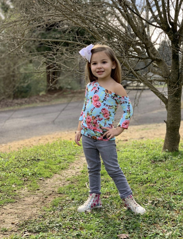 Ellis' Off the Shoulder Top Sizes 2T to 14 Girls PDF Pattern