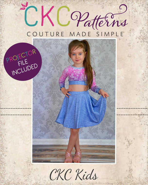 Duchess's Knit Circle Skirt Sizes 2T to 14 Kids PDF Pattern