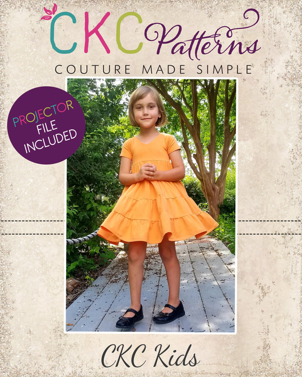 Mavis' Tiered Dress Sizes 2T to 14 Kids PDF Pattern