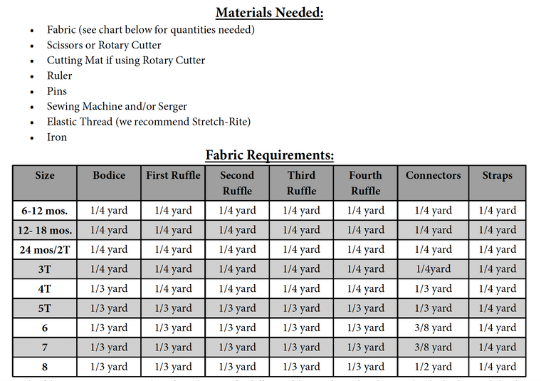 Kiki's Extra Ruffled Top Sizes NB to 8 Kids and Dolls PDF Pattern